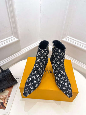 LV 1ACAKQ Louis Vuitton Women's Shoes Sparkle Ankle Boots L75205 - 35 - View 4