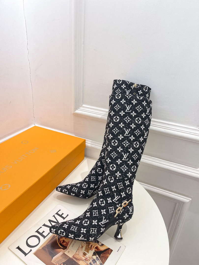 LV 1ACAKQ Louis Vuitton Women's Shoes Sparkle High Boots L75210