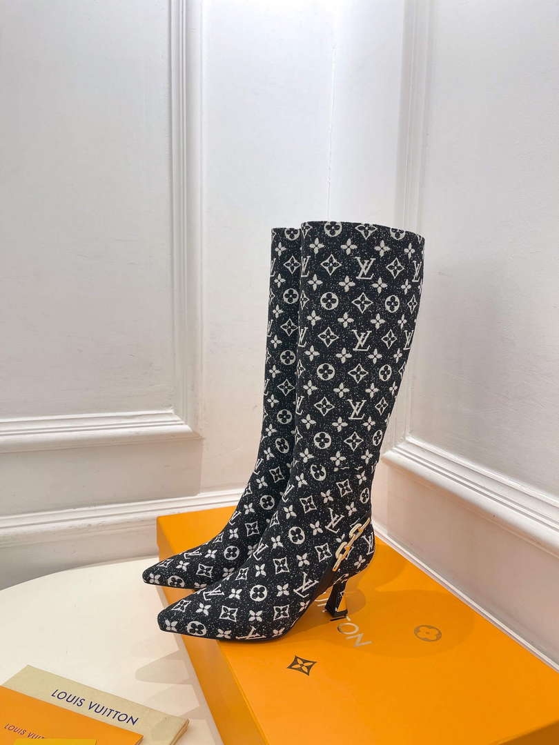 LV 1ACAKQ Louis Vuitton Women's Shoes Sparkle High Boots L75210