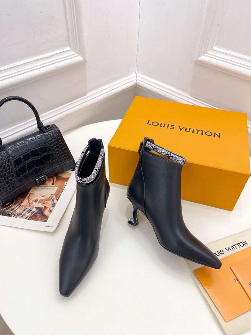 LV 1ACAKQ Louis Vuitton Women's Sparkle Ankle Boot Heel 65mm L75229