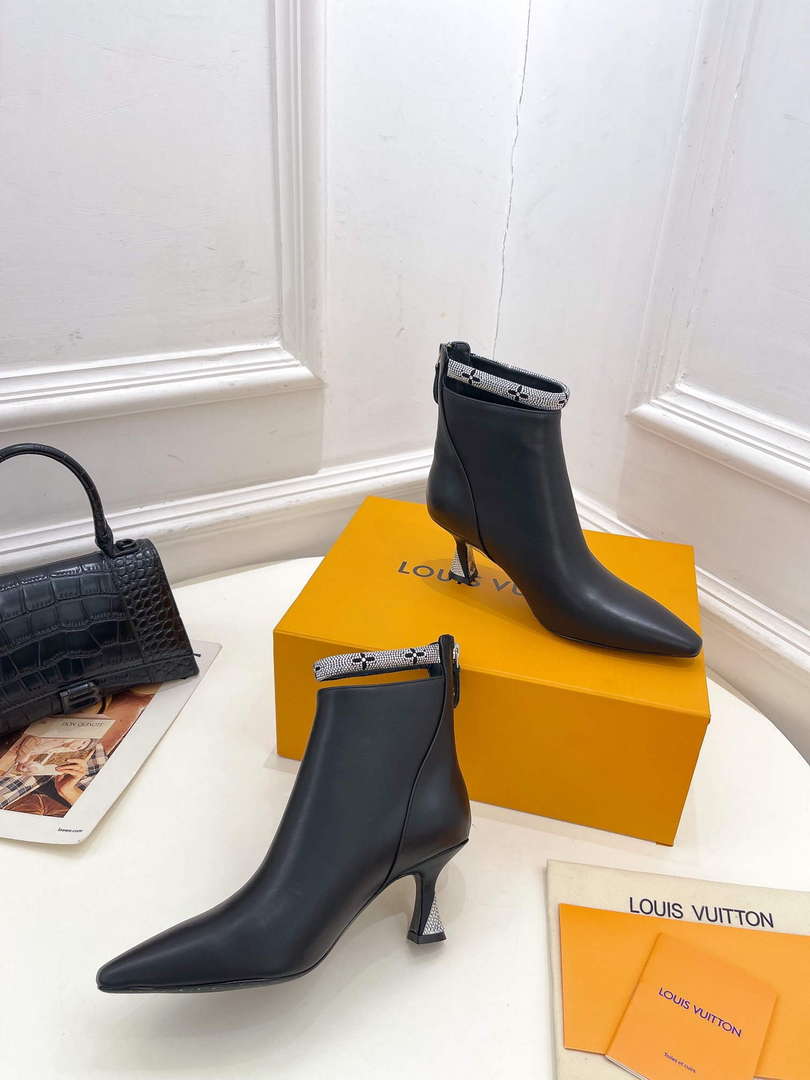 LV 1ACAKQ Louis Vuitton Women's Sparkle Ankle Boot Heel 65mm L75229