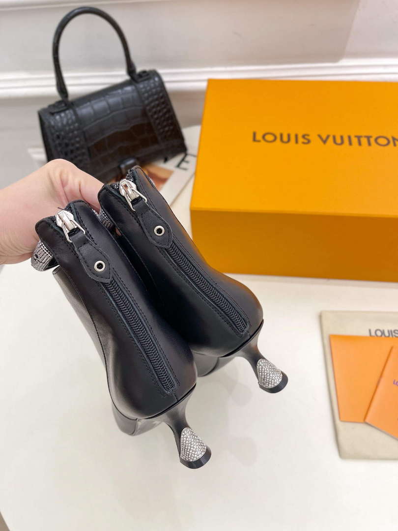 LV 1ACAKQ Louis Vuitton Women's Sparkle Ankle Boot Heel 65mm L75229