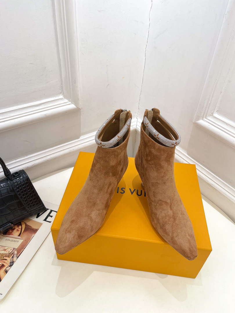 LV 1ACAKQ Louis Vuitton Women's Sparkle Ankle Boot Heel 65mm L75230 - 35 - View 1