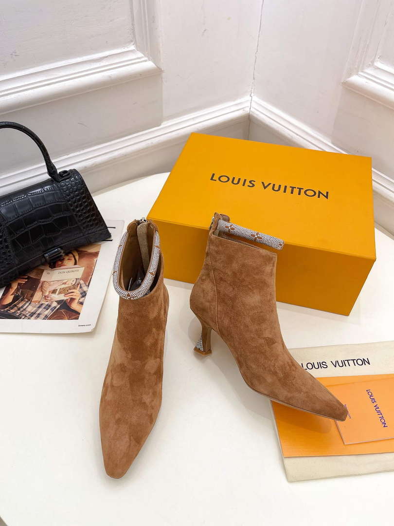 LV 1ACAKQ Louis Vuitton Women's Sparkle Ankle Boot Heel 65mm L75230