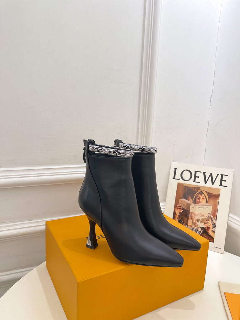 LV 1ACAKQ Louis Vuitton Women's Sparkle Ankle Boot Heel 95mm L75226