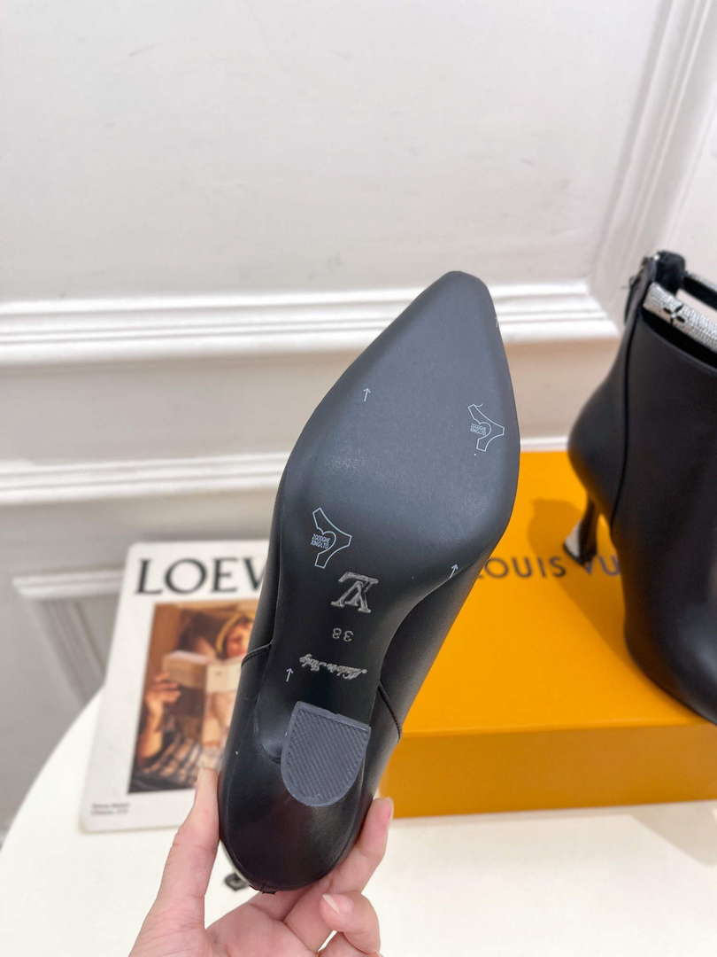 LV 1ACAKQ Louis Vuitton Women's Sparkle Ankle Boot Heel 95mm L75226