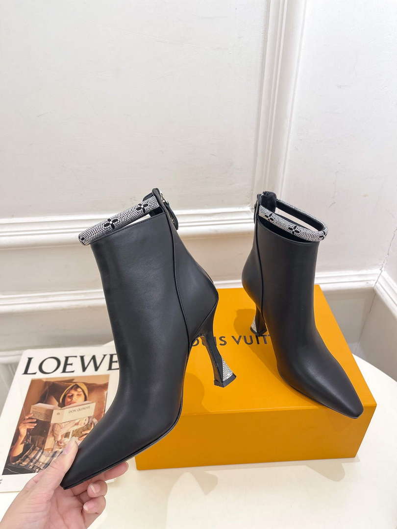 LV 1ACAKQ Louis Vuitton Women's Sparkle Ankle Boot Heel 95mm L75226