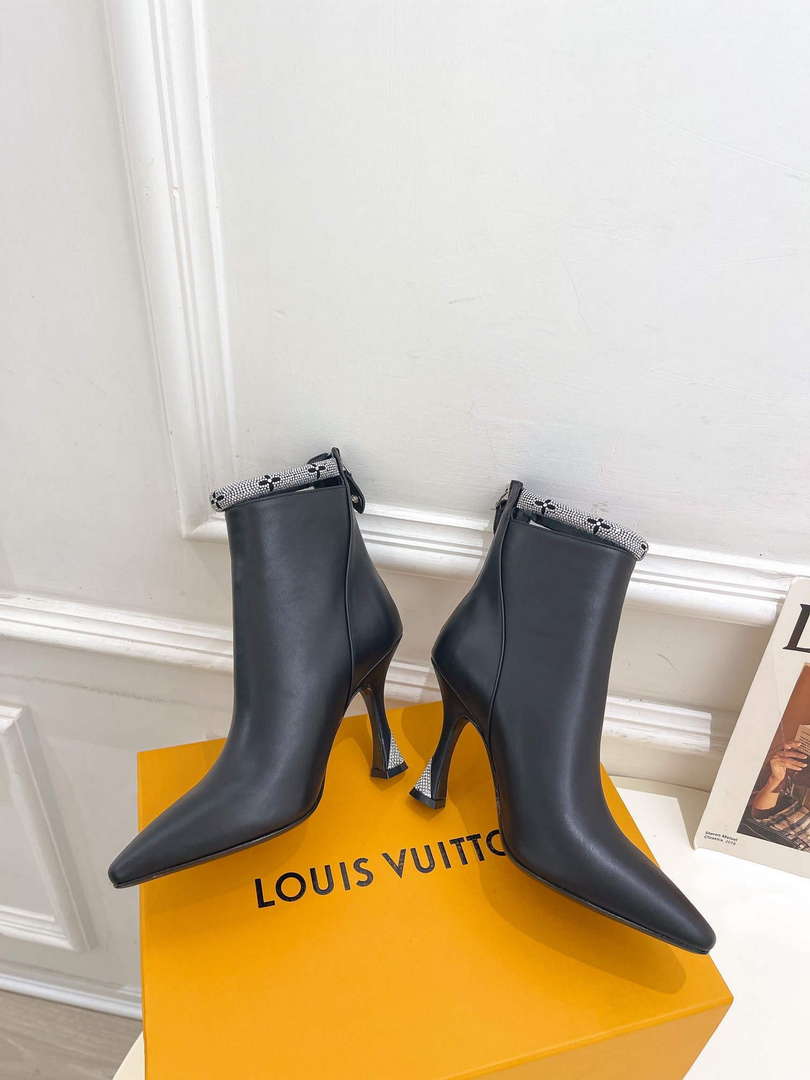 LV 1ACAKQ Louis Vuitton Women's Sparkle Ankle Boot Heel 95mm L75226