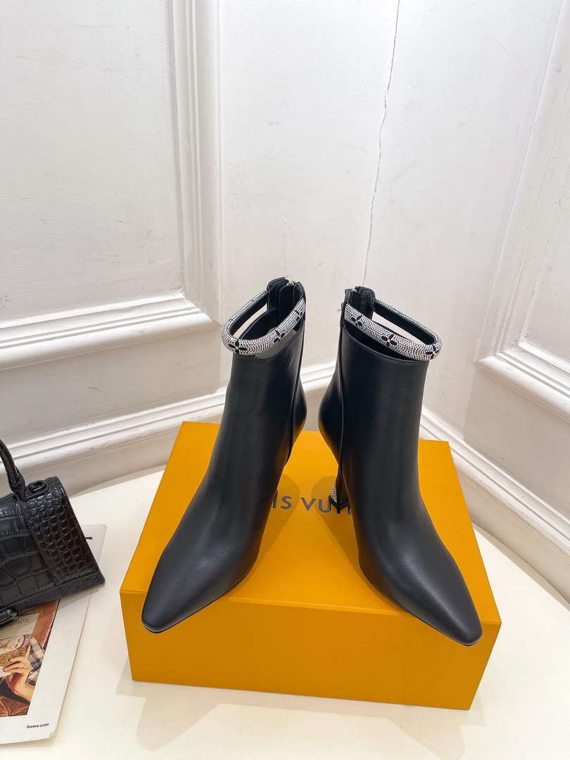 LV 1ACAKQ Louis Vuitton Women's Sparkle Ankle Boot Heel 95mm L75226