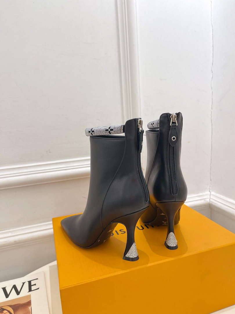 LV 1ACAKQ Louis Vuitton Women's Sparkle Ankle Boot Heel 95mm L75226