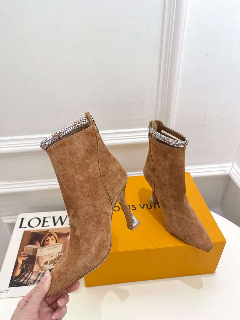 LV 1ACAKQ Louis Vuitton Women's Sparkle Ankle Boot Heel 95mm L75227