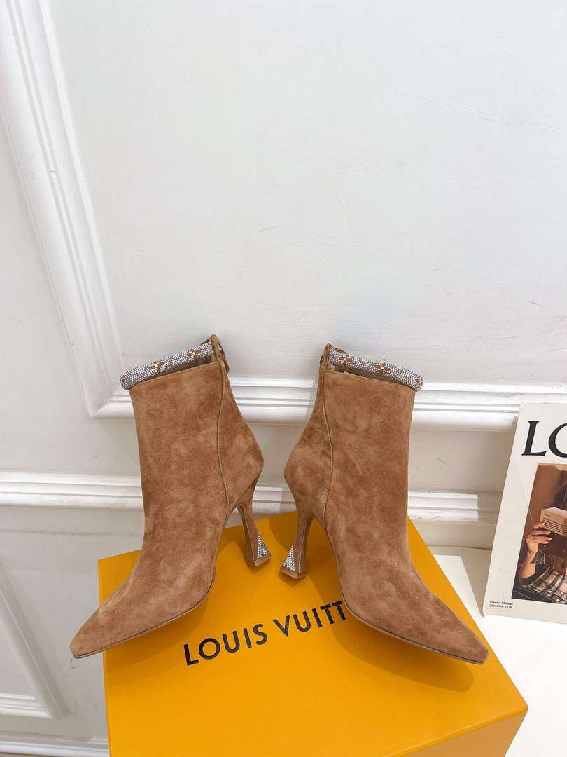 LV 1ACAKQ Louis Vuitton Women's Sparkle Ankle Boot Heel 95mm L75227