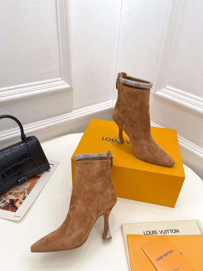 LV 1ACAKQ Louis Vuitton Women's Sparkle Ankle Boot Heel 95mm L75227