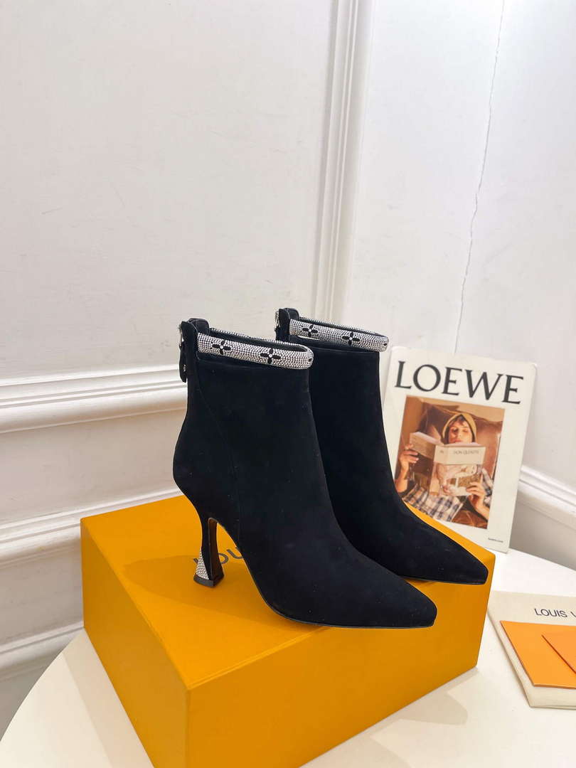 LV 1ACAKQ Louis Vuitton Women's Sparkle Ankle Boot Heel 95mm L75228