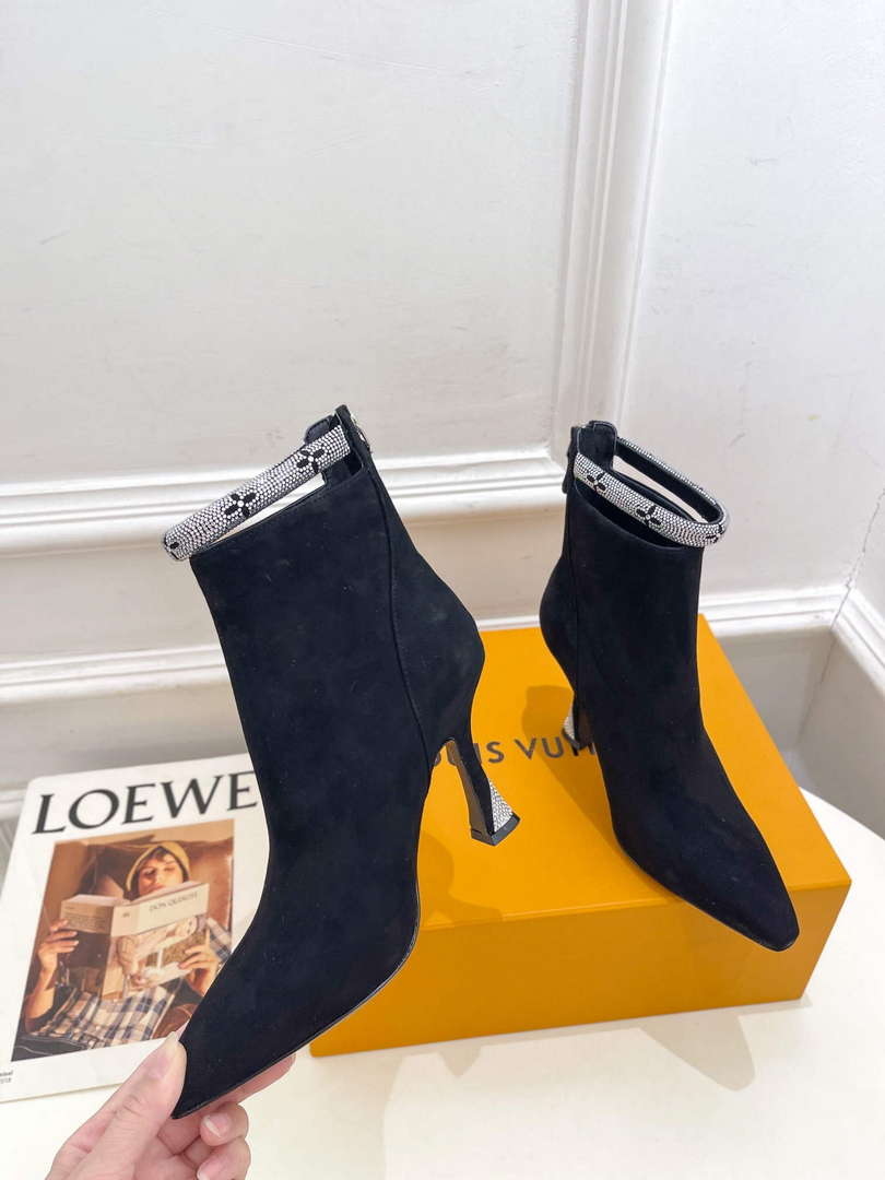 LV 1ACAKQ Louis Vuitton Women's Sparkle Ankle Boot Heel 95mm L75228