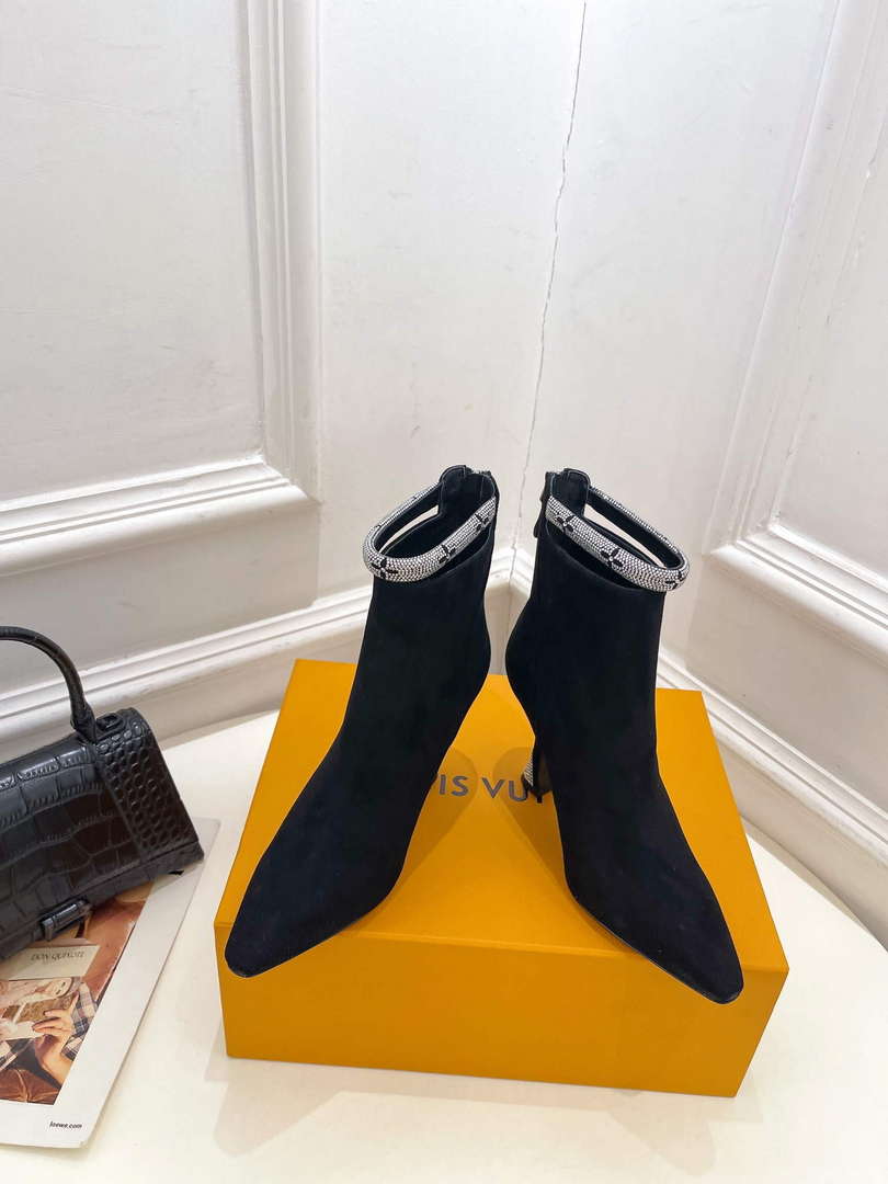 LV 1ACAKQ Louis Vuitton Women's Sparkle Ankle Boot Heel 95mm L75228
