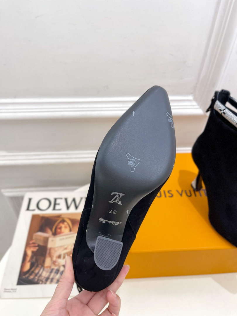 LV 1ACAKQ Louis Vuitton Women's Sparkle Ankle Boot Heel 95mm L75228