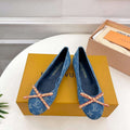 LV 1ACK97 Louis Vuitton Nina Flat Ballerina L66384 - US 4=Euro 35 - View 1