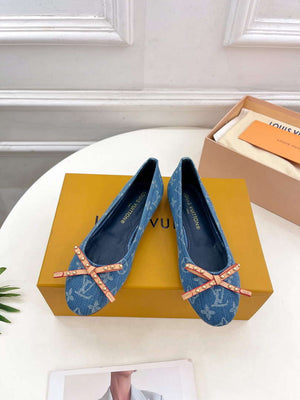 LV 1ACK97 Louis Vuitton Nina Flat Ballerina L66384 - US 4=Euro 35 - View 1