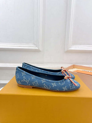 LV 1ACK97 Louis Vuitton Nina Flat Ballerina L66384 - US 4=Euro 35 - View 2