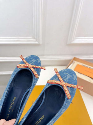 LV 1ACK97 Louis Vuitton Nina Flat Ballerina L66384 - US 4=Euro 35 - View 6