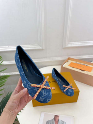 LV 1ACK97 Louis Vuitton Nina Flat Ballerina L66385 - US 4=Euro 35 - View 4