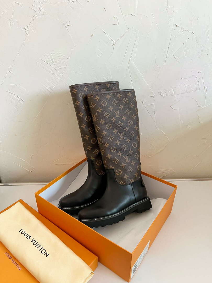 LV 1ADD2Q Louis Vuitton Territory Flat High Boot L88291 - Euro 35=US 4 - View 3
