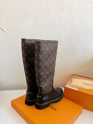 LV 1ADD2Q Louis Vuitton Territory Flat High Boot L88291 - Euro 35=US 4 - View 5