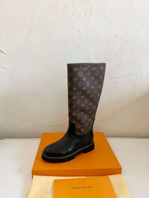 LV 1ADD2Q Louis Vuitton Territory Flat High Boot L88291 - Euro 35=US 4 - View 8
