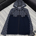 LV 1AI789 Louis Vuitton Women Monogram Jacquard Knit Hoodie cardigan L55803