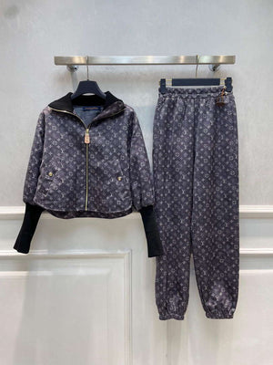 LV 1AFFBB Louis Vuitton Monogram Cloud Bomber Jacket Suit L82469 - S - View 1