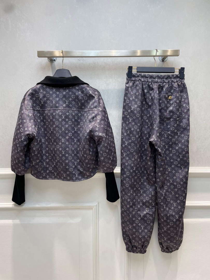 LV 1AFFBB Louis Vuitton Monogram Cloud Bomber Jacket Suit L82469