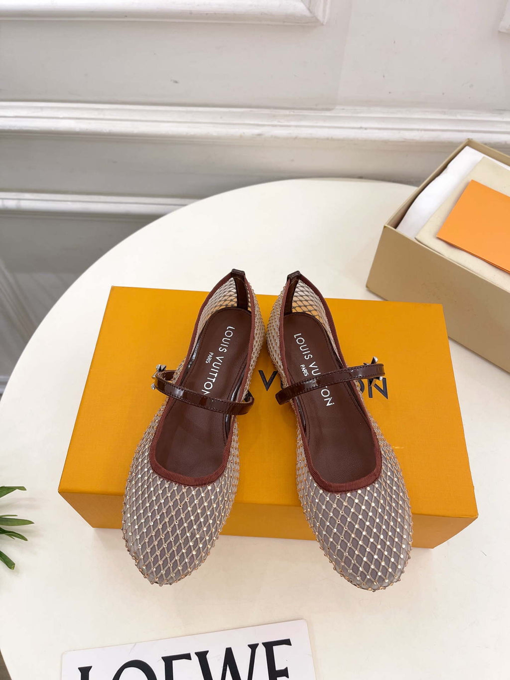 LV 1AGZ15 Louis Vuitton Romy Flat Ballerina Shoes L66205