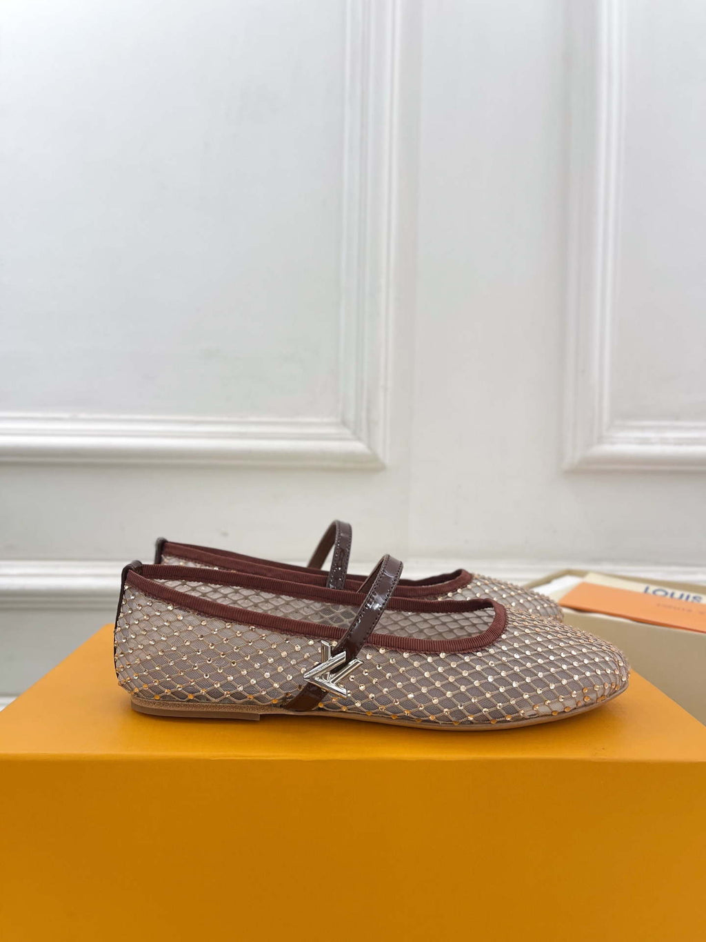 LV 1AGZ15 Louis Vuitton Romy Flat Ballerina Shoes L66205