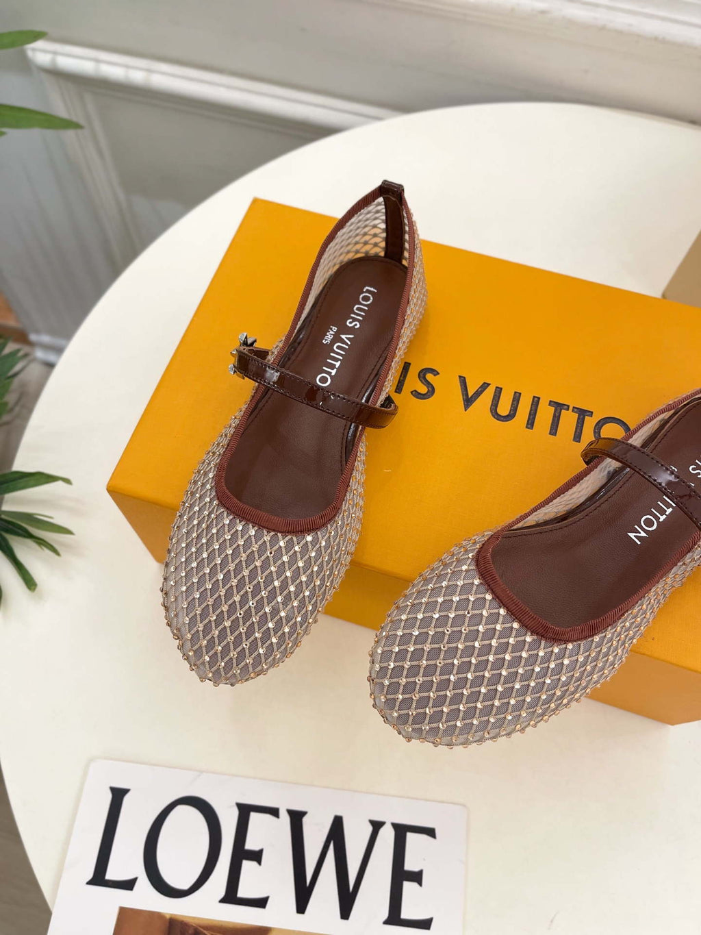 LV 1AGZ15 Louis Vuitton Romy Flat Ballerina Shoes L66205