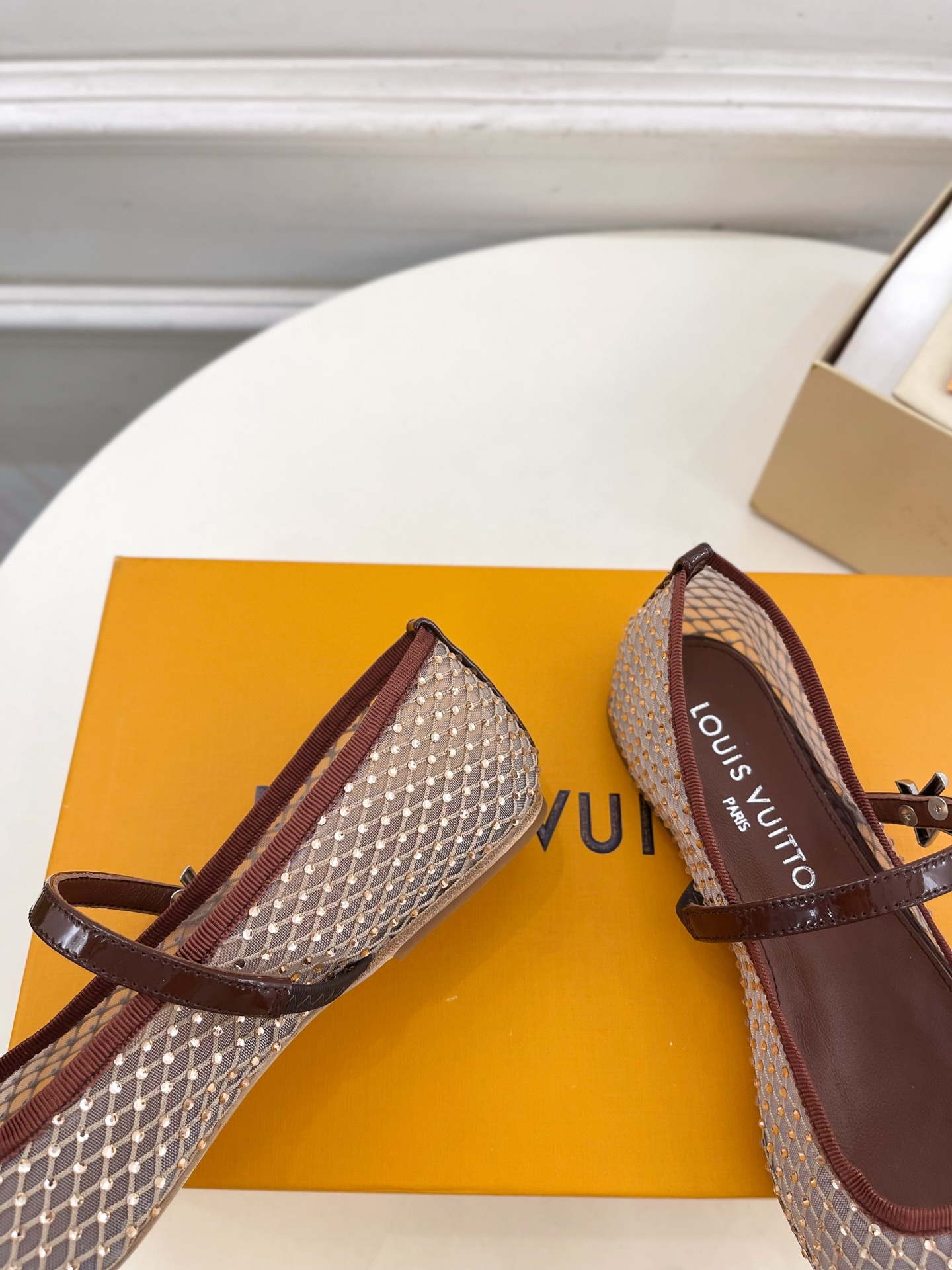 LV 1AGZ15 Louis Vuitton Romy Flat Ballerina Shoes L66205