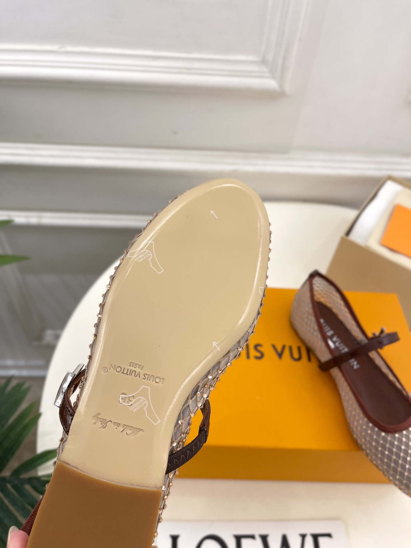 LV 1AGZ15 Louis Vuitton Romy Flat Ballerina Shoes L66205