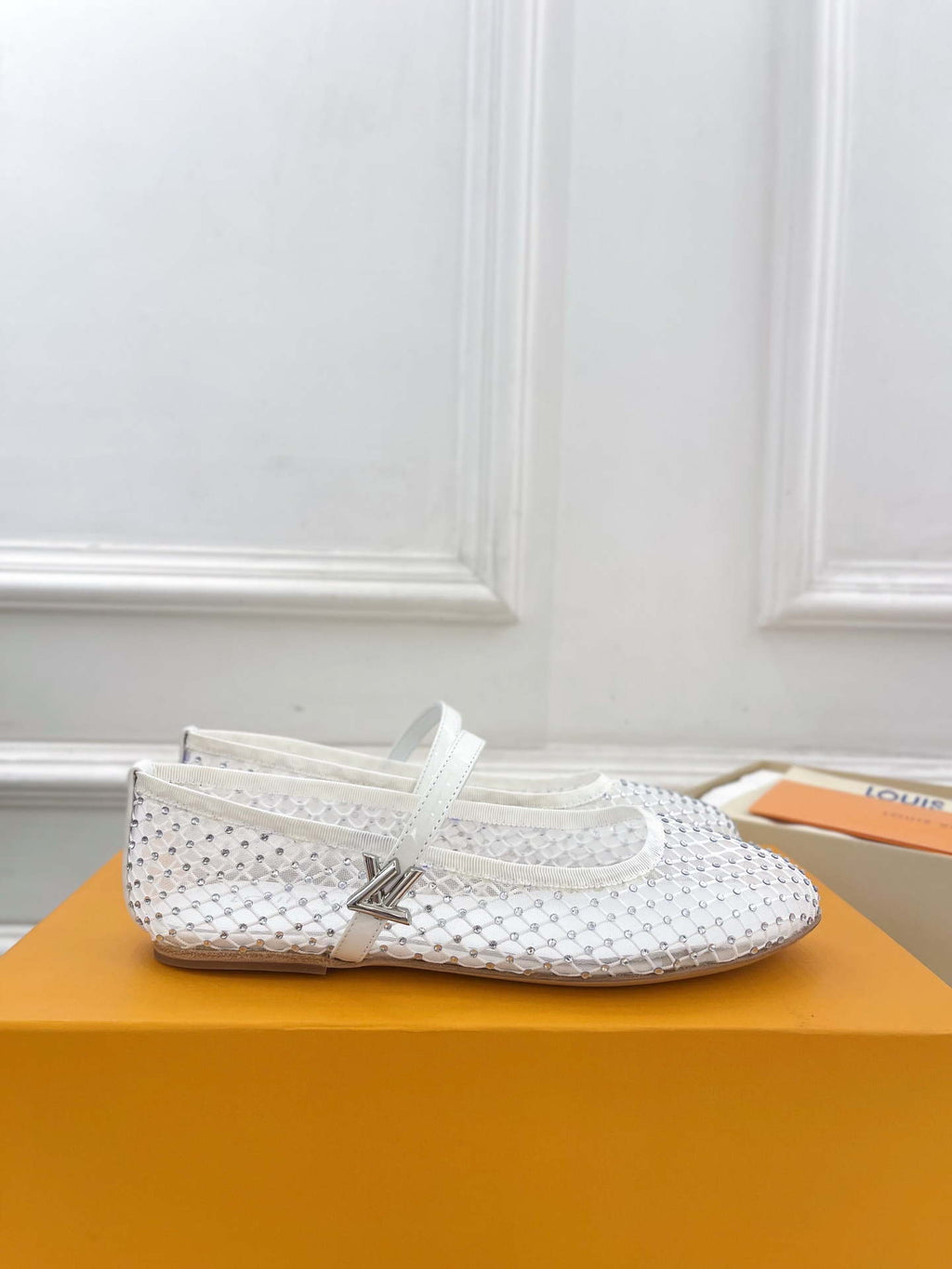 LV 1AGZ15 Louis Vuitton Romy Flat Ballerina Shoes L66206