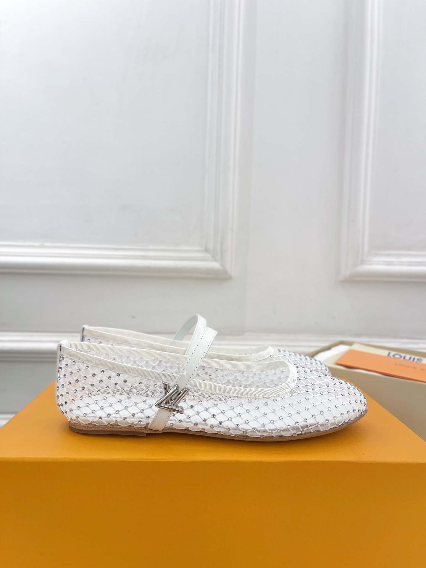 LV 1AGZ15 Louis Vuitton Romy Flat Ballerina Shoes L66206