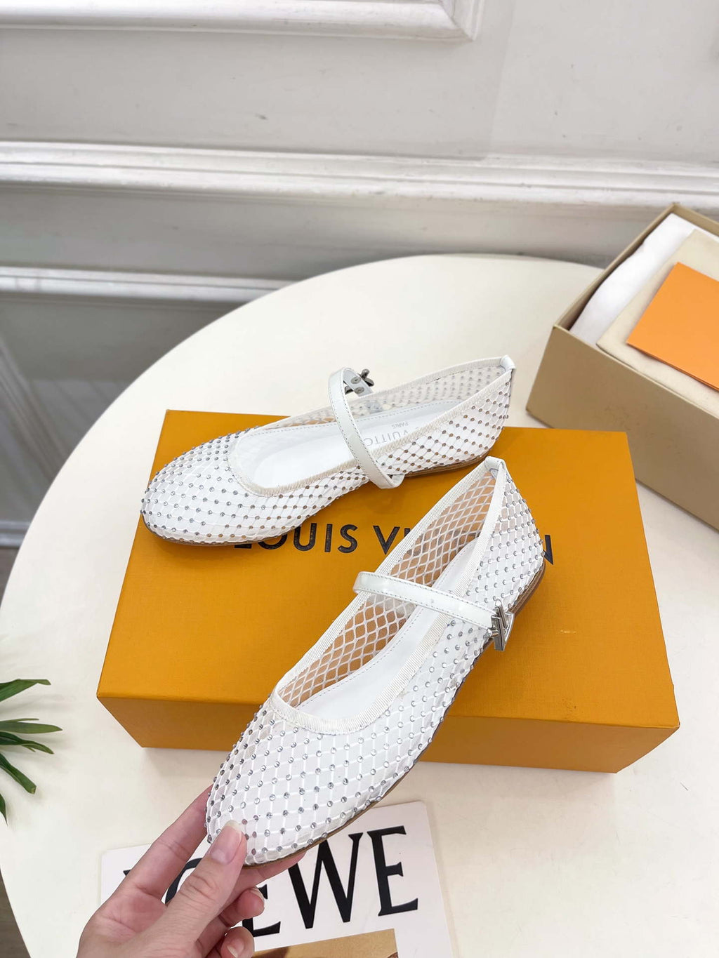 LV 1AGZ15 Louis Vuitton Romy Flat Ballerina Shoes L66206