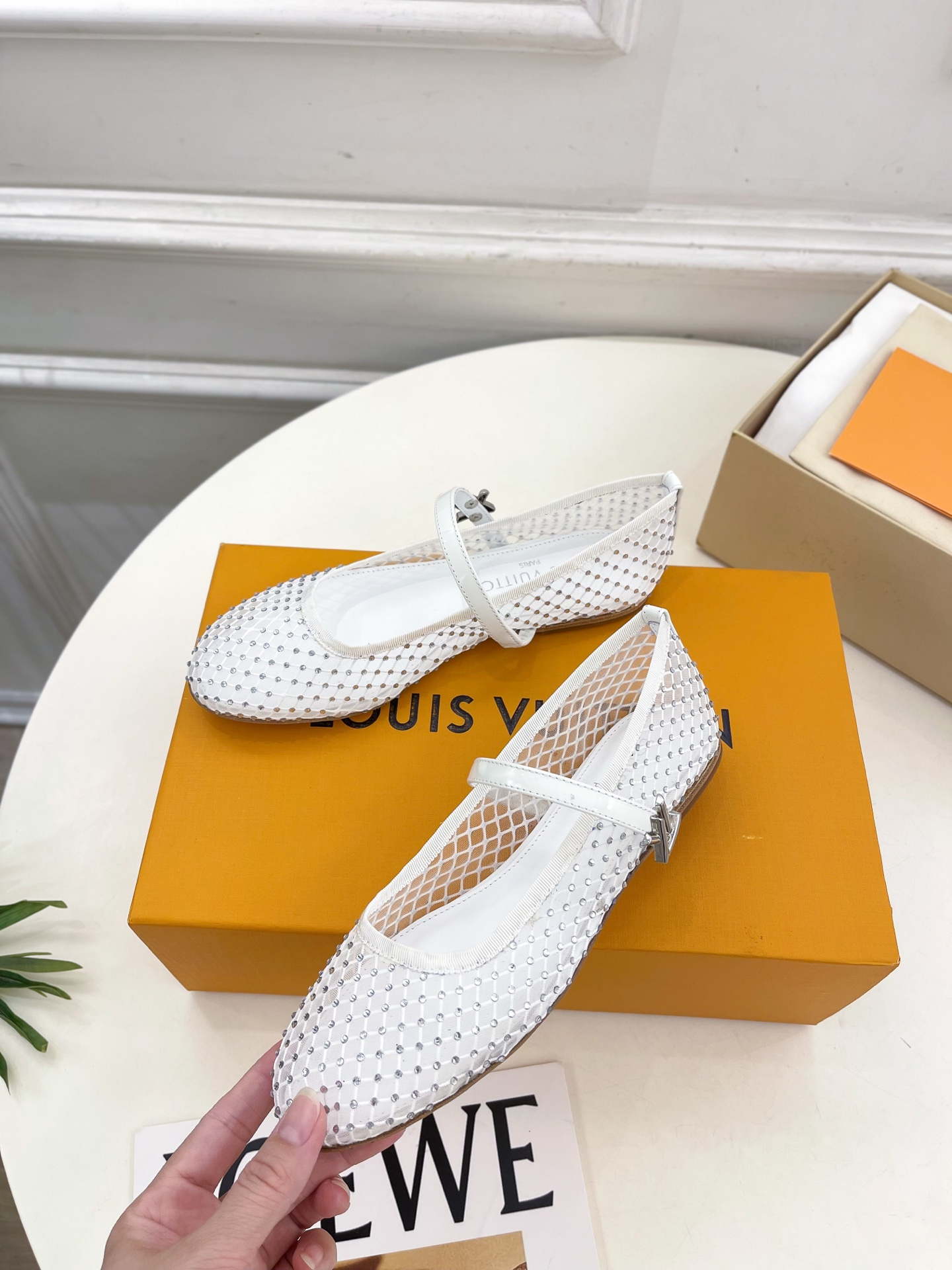 LV 1AGZ15 Louis Vuitton Romy Flat Ballerina Shoes L66206