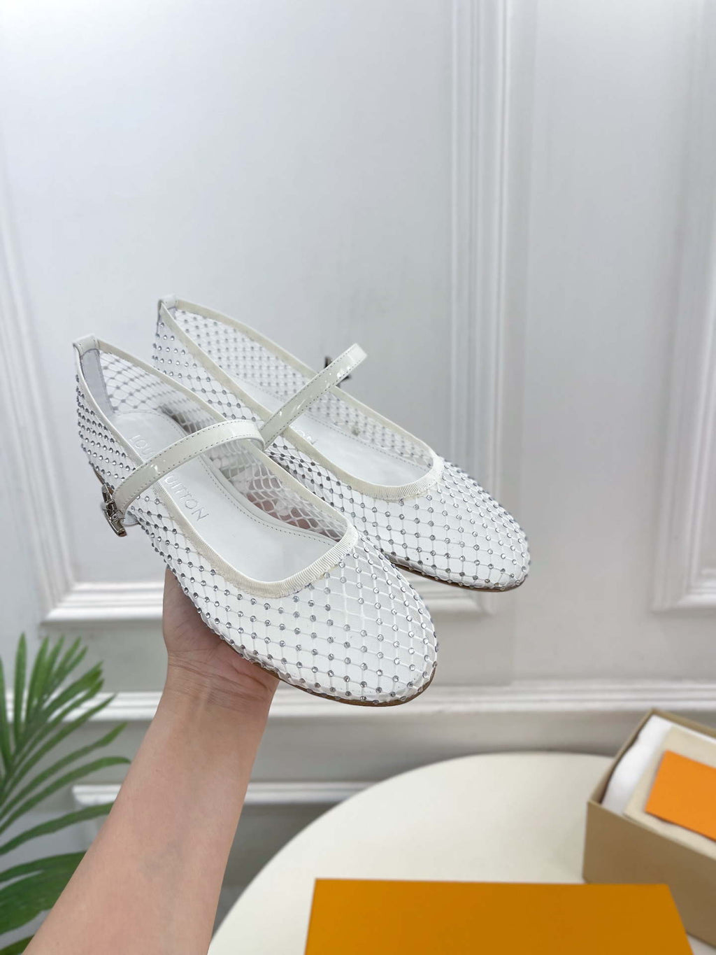 LV 1AGZ15 Louis Vuitton Romy Flat Ballerina Shoes L66206