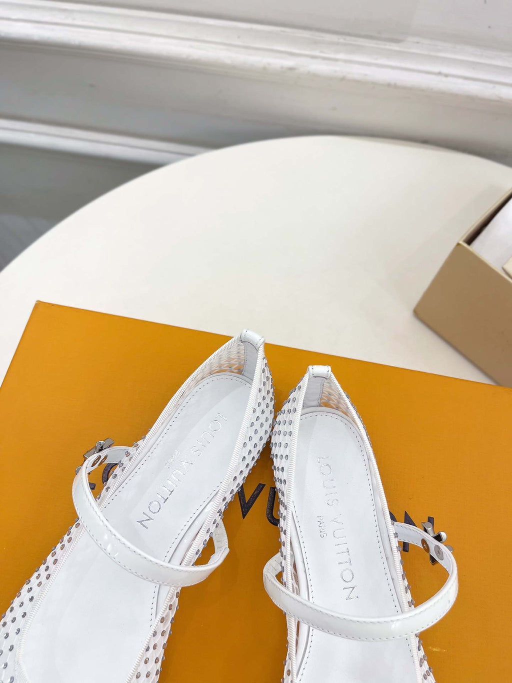 LV 1AGZ15 Louis Vuitton Romy Flat Ballerina Shoes L66206