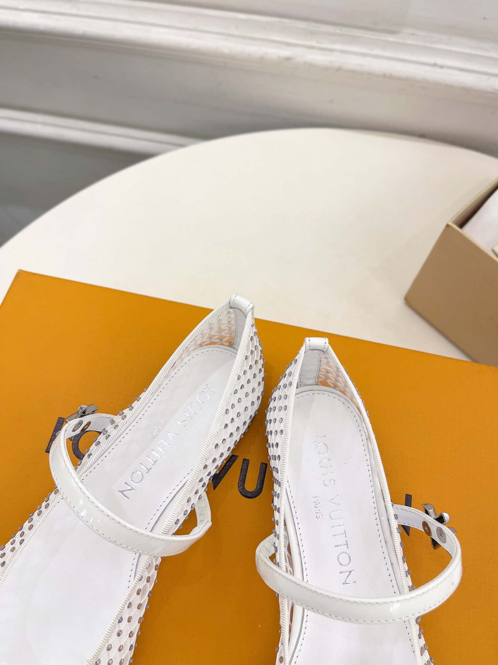 LV 1AGZ15 Louis Vuitton Romy Flat Ballerina Shoes L66206