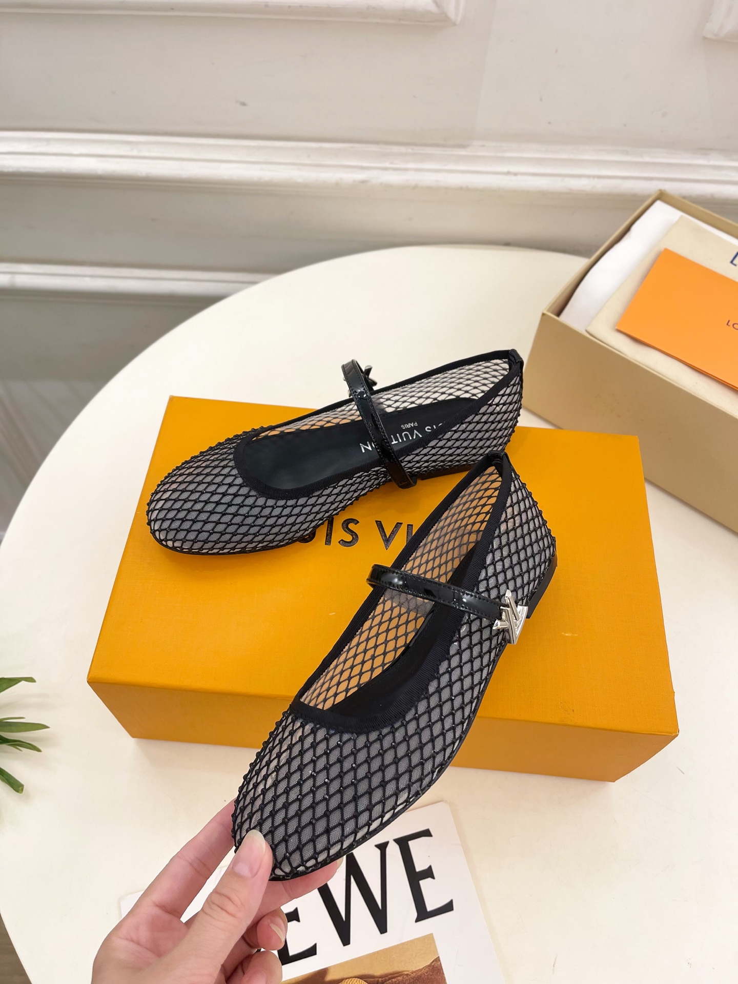 LV 1AGZ15 Louis Vuitton Romy Flat Ballerina Shoes L66207