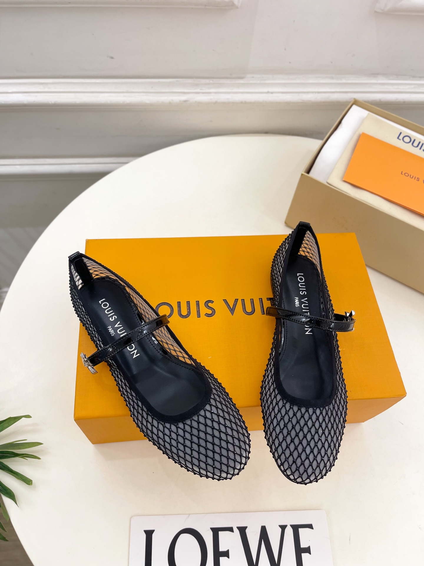 LV 1AGZ15 Louis Vuitton Romy Flat Ballerina Shoes L66207