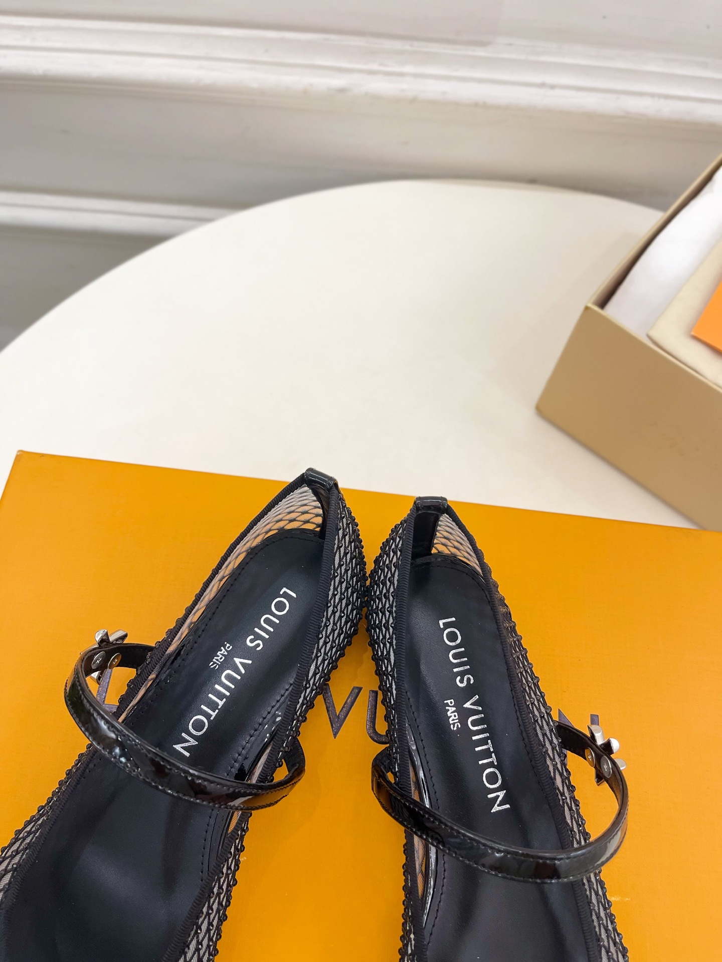 LV 1AGZ15 Louis Vuitton Romy Flat Ballerina Shoes L66207