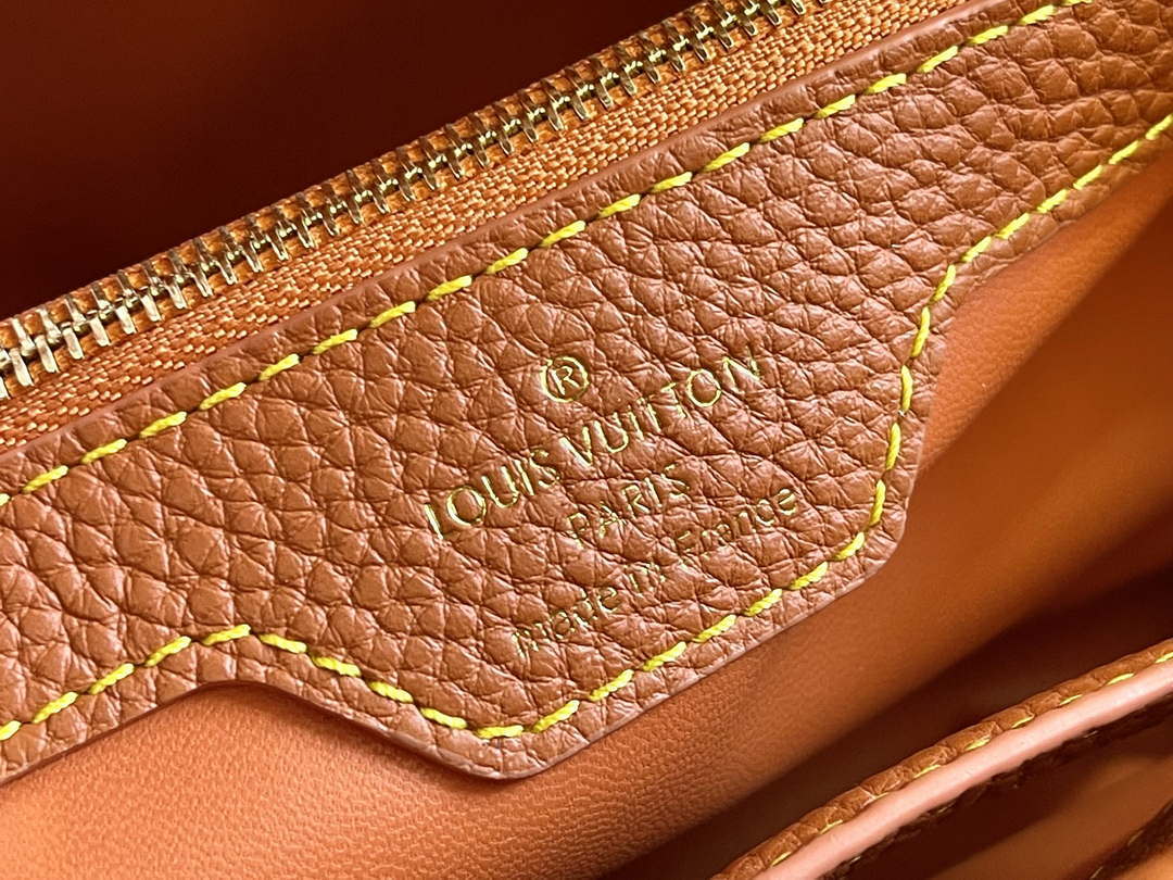 LV M11617 Louis Vuitton Capucines BB Handbag Straw Leather Beige Tan - Default Title - View 8