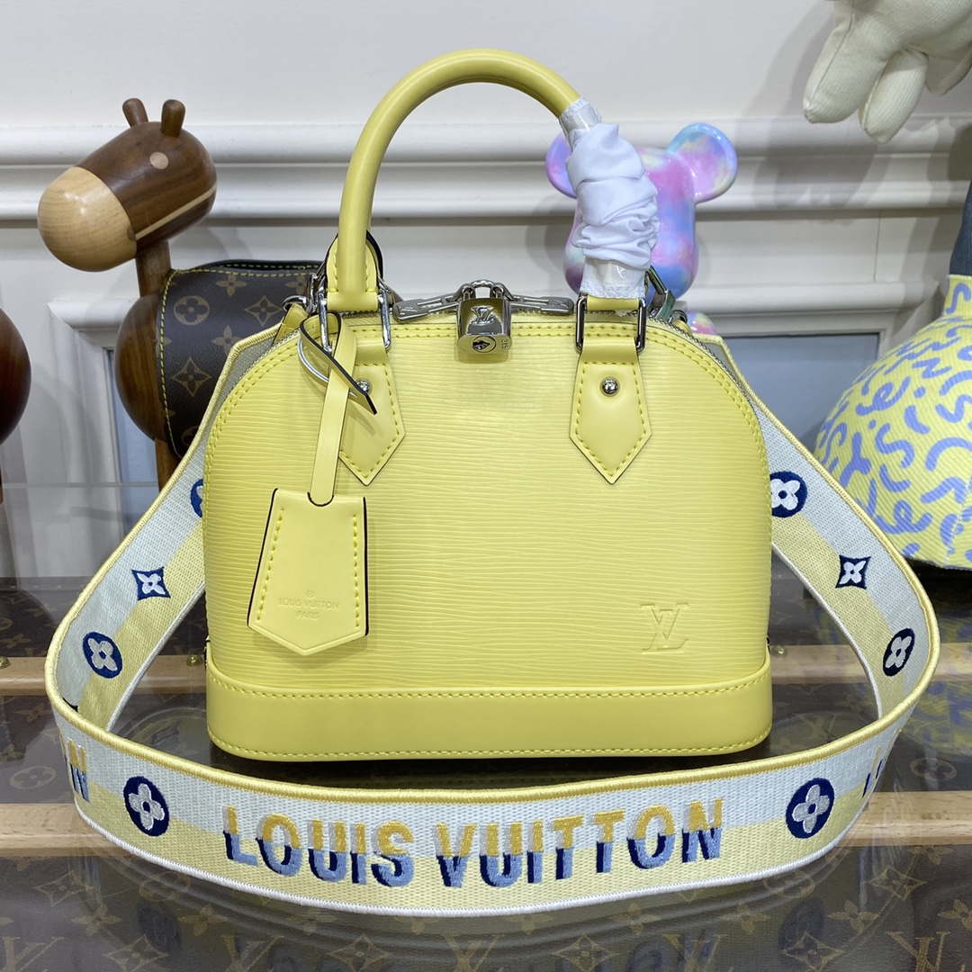 LV M22213 Louis Vuitton Alma BB Epi Handbag Yellow - Default Title - View 1