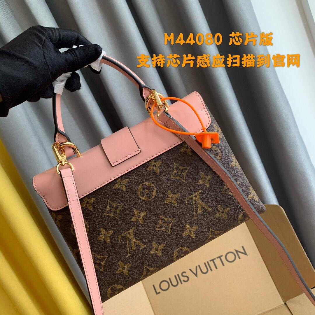 LV M44080 Louis Vuitton Locky BB Monogram Pink M44654 Bag
